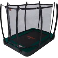 Avyna Trampoline Pro-Line FlatLevel 275 x 190 + Royal Class Veiligheidsnet Groen