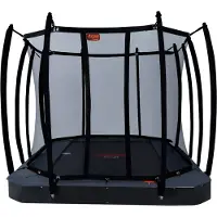 Avyna Trampoline Pro-Line FlatLevel 520 x 305 + Royal Class Veiligheidsnet Grijs
