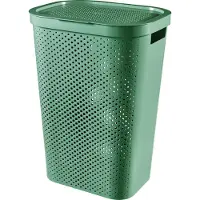 Curver Infinity Recycled Dots Wasmand met deksel - 60L - Groen