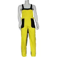 Coppens Tuinbroek kinderen poly/katoen geel / zwart - Polyester - Carnavalskleding jongens | Maat 116
