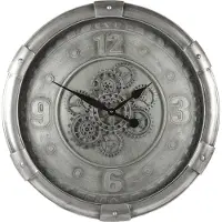 Decostar Countryfield Klok rond Darlington L zilver |