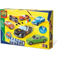 SES Creative Gieten en schilderen - Auto's - Kinderspeelgoed - Knutselen Jongens - Auto Speelgoed - Vanaf 5 jaar