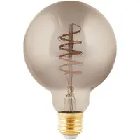 Eglo Ledfilamentlamp Globe - Smoke - D9,5cm - Dimbaar - Warm Wit - E27 - 4w