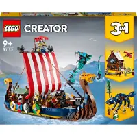 LEGO 31132 Creator Vikingschip En Midgaardslang
