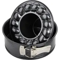 Zenker springvorm met vlakken tulband bodem black metallic 18cm |