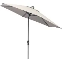 Kettler Easy allround parasol 300 cm Grijs met led verlichting -