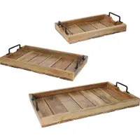 Home Styling Collection Dienblad - Hout - Rechthoek - 57 x 38 x 4 cm