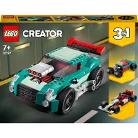 LEGO 31127 Creator 3-in-1: Straatsportwagenset – bestaat uit een raceauto, een muscle car en een hot rod