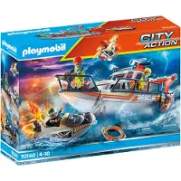 Playmobil 70140 Redding Op Zee: Brandbestrijdings missie Met Reddingscruiser (kunststof, 4 - 6 jaar)