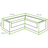 Coppens Loungehoek L bescherm hoes 215 x 85 x 70 cm - |