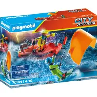 Playmobil City Action 70144 redding op zee kitesurfers redding met boot