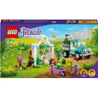LEGO 41707 Friends, voertuig voor het planten van bomen, speelgoedtuin met speelgoedauto en dierenfiguren, set als cadeau voor een kinderfeestje