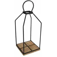 Coppens Etagere "Mike" L naturel/zwart hout/metaal 15x15x40cm