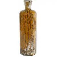 Coppens Vaas Roots L amber/mosterd glas 9x9x33cm |