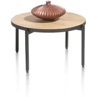 Coppens Ostrava salontafel rond 64 cm. - met omkeerbaar blad |