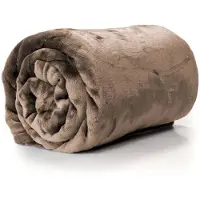 Unique living Plaid Enzo Taupe 130 X 180 Cm