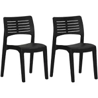 vidaXL Tuinstoelen 2 st polypropeen antracietkleurig