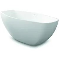 Luca Vasca Vrijstaand Bad 170x80cm - Ovaal Solid Surface Mat Wit - Baden, Vrijstaande Baden