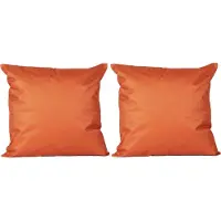 Anna's Collection 6x Bank/sier kussens voor binnen en buiten in de kleur oranje 45 x 45 cm - Tuin/huis kussens