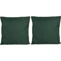 Anna's Collection 4x Bank/sier kussens voor binnen en buiten in de kleur donkergroen 45 x 45 cm - Tuin/huis kussens