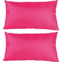 Anna's Collection 4x Bank/sier kussens voor binnen en buiten in de kleur fuchsia roze 30 x 50 cm - Tuin/huis kussens