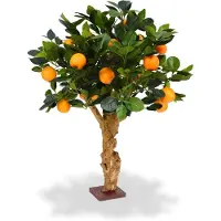 Maxifleur Kunstplanten Sinaasappel Bonsai kunstboom op voet 65cm