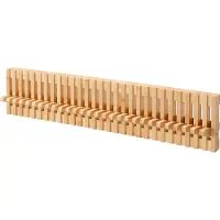 Acaza Kapstok - Wandkapstok - Kapstok Hangend - 28 verstelbare Haken - 87 x 18,5 x 3,5 cm - Bamboe - Natuurlijk Bruin