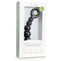 Easytoys Anal Collection Zwarte anale plug met kralen