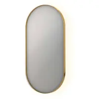 Ben Vita ovale spiegel met LED verlichting en anti-condens 50x100 cm Mat Goud