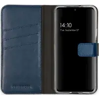 Selencia Echt Leren Bookcase voor de Samsung Galaxy S22 - Blauw