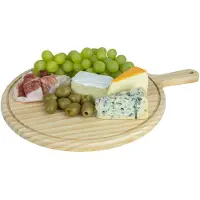Krumble Serveerplank rond met handvat - Hout - Diameter 30 cm