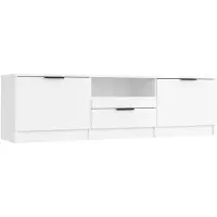 vidaXL Tv-meubel wit 140x35x40 cm bewerkt hout