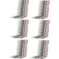 Madison - Tuinkussen - 6st. - Universeel - Hoge Rug - Chris Pink - 123x50cm - Roze - Tuinstoelkussen - Standenstoel kussen voor Textilenen tuinstoel