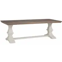 Tower Living Toscana - Klooster - dining table 200x100 KD (Wit, 200x100x78cm)