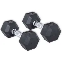 Olive Rubber Hex 6kg Dumbbell 2 Units Zwart,Zilver 6 kg