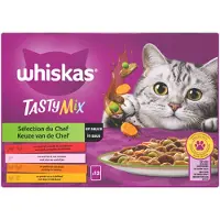 Whiskas 4x Tasty Mix Adult Keuze Van De Chef In Saus Multipack 12 X 85 Gr