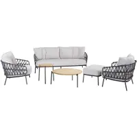 4 Seasons Outdoor Calpi stoel bank loungeset 6 delig rope