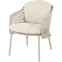 4 Seasons Outdoor Puccini dining tuinstoel met 2 kussens latte