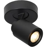 Freelight Razza plafondspot, zwart, Ø 13 cm, metaal Razza, dimbaar, zwart, Woon-/ Eetkamer, metaal, Modern, halogeen spot