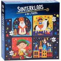 Wins Holland Sinterklaas - 4 in 1 puzzel (4, 6, 9 en 12 stukjes)