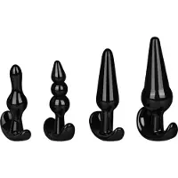 EIS Anaalplug set van , buttplug van huidvriendelijke siliconen 4 maten
