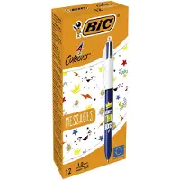 3945 Pen Bic Messages 4 kleuren 0,32 mm 12 Onderdelen