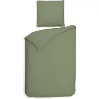 Heckett & Lane Dekbedovertrek Punto Laurel-Green Satijn-140 x 200 / 220 cm | 1-Persoons