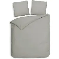 Heckett & Lane Dekbedovertrek Punto Cloud-Grey Satijn-240 x 200 / 220 cm | Lits-Jumeaux