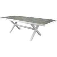 AVH-Collectie New Delhi uitschuifbare dining tuintafel 204-264x103xH76,5 cm met kruispoot wit