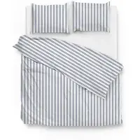 Zohome Zo Home Dekbedovertrek Katoen Banda Di Lino Linnen Look - denim 260x200/220cm