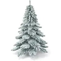 Costway 180 cm kunstkerstboom met sneeuw, kerstboom met metalen voet, kerstboom met 657 PVC takken, kunstboom voor Kerstmis, inklapbaar systeem, ideaal voor thuis, kantoren, winkels en hotels