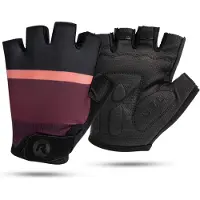 Rogelli Gants Velo Impress II - Femme - Bourgogne/Corail/Noir