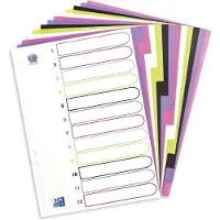 Hamelin MyColour tabbladen, formaat A4, uit gekleurde PP, 11-gaatsperforatie, 12 tabs 20 stuks