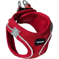 Topmast Airmesh Hondentuig - Click & Go - Rood - S - Reflecterend - Harnas Hond - Hondentuigje - Hondenharnas - Voor Puppy, Kleine, Medium en Grote Hond